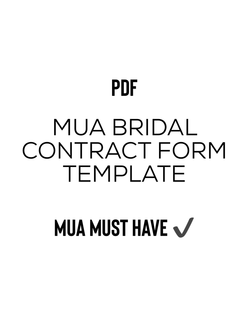 MUA Bridal Contract Form Template
