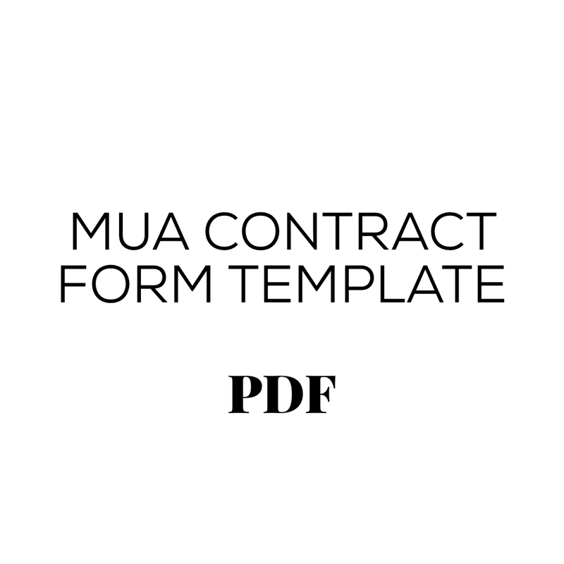 MUA Bridal Contract Form Template